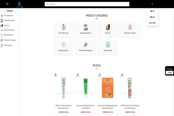 TrustShopBD - Responsive online marketplace website with user-friendly interface and secure shopping experience for Bangladesh customers